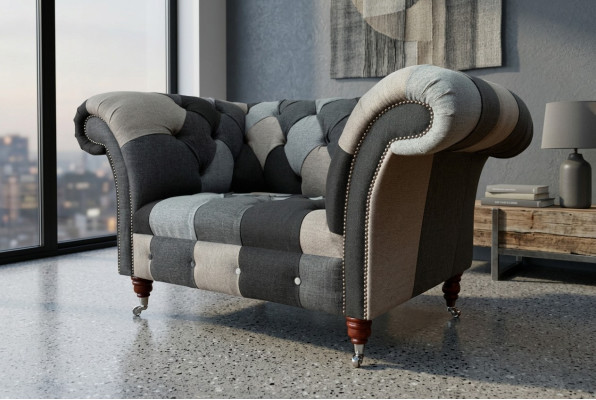 Divano monoposto in tessuto Lounge di lusso, nuovo design di poltrona imbottita.