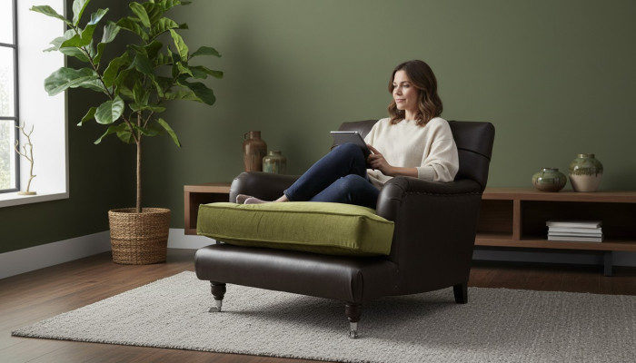 Poltrona Chesterfield design Divano imbottito Chesterfield in pelle