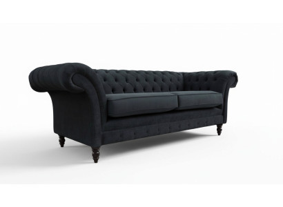 Chesterfield rosa nuovo divano a tre posti in stoffa design, nuovo.