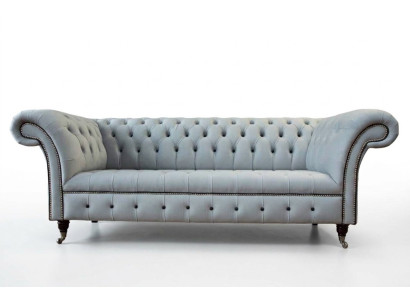 Divano 3 posti Chesterfield in pelle di lusso, divano di design di lusso nuovo