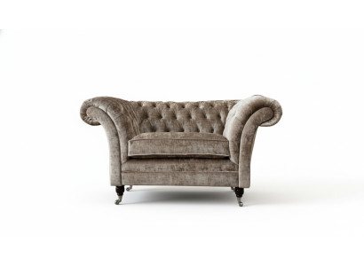 Design Chesterfield poltrona 1 posto divano imbottito in tessuto di lusso.