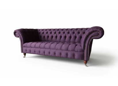 Chesterfield divano a 3 posti Divano in tessuto Divano imbottito Seduta 3 posti Nuovoins.
