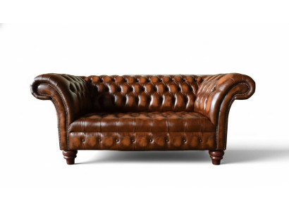 Divano Chesterfield Lusso 2 posti Poltrona Sofa Due posti in pelle