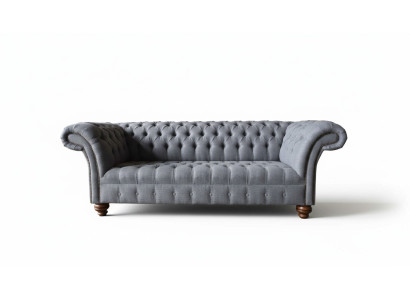 Chesterfield divano a 3 posti Imbottito in tessuto Divano in stoffa Nuovo