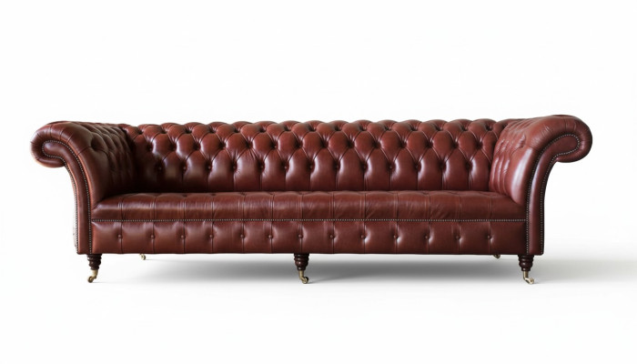 Divano in pelle 4 posti design Chesterfield divano in pelle mobili 245 cm.