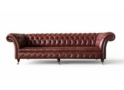Divano in pelle 4 posti design Chesterfield divano in pelle mobili 245 cm.