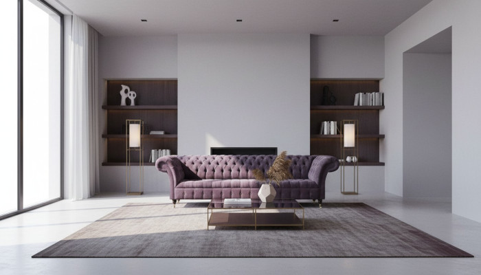 Divano a 4 posti in tessuto design imbottito per il soggiorno Mobili nuovi di design per la casa