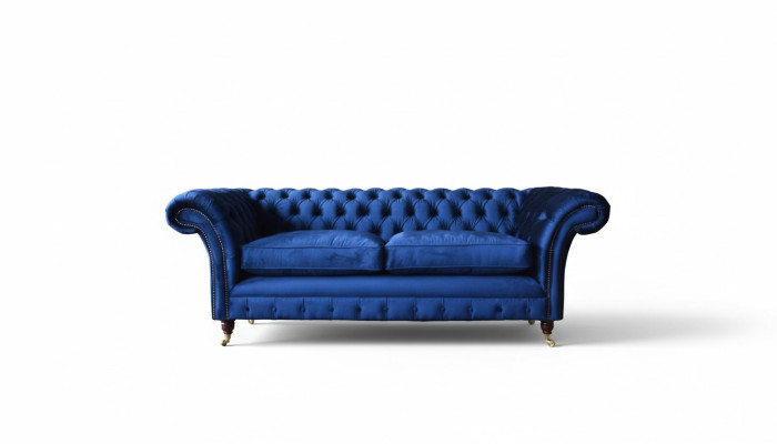 Chesterfield divani imbottiti Design di lusso Divano a 3 posti Tessuto divano