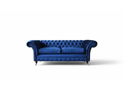 Chesterfield divani imbottiti Design di lusso Divano a 3 posti Tessuto divano