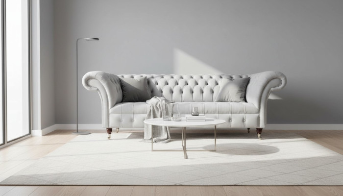 Chesterfield divano in tessuto divano a 3 posti imbottito grigio divani grandi nuovi