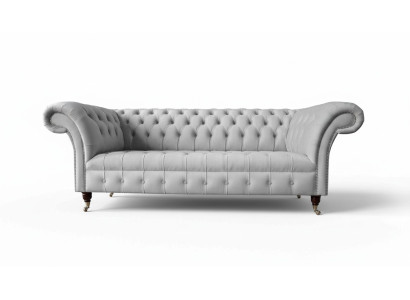 Chesterfield divano in tessuto divano a 3 posti imbottito grigio divani grandi nuovi