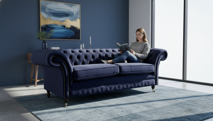 Chesterfield divano a tre posti design divano imbottito, mobili per divani a 3 posti.