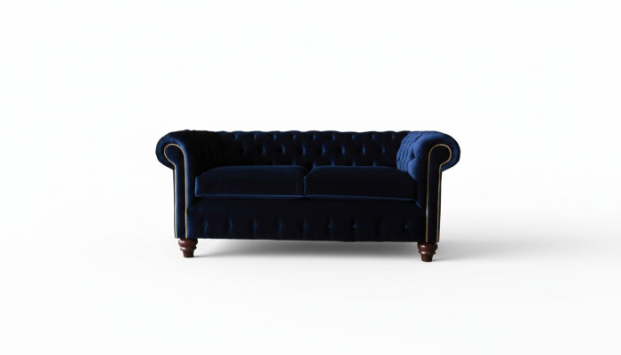 Chesterfield blu in stile classico inglese divano divano a tre posti con imbottitura 230cm