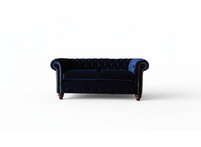 Chesterfield blu in stile classico inglese divano divano a tre posti con imbottitura 230cm