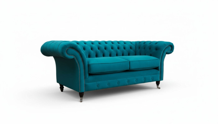 Chesterfield divano a 2 posti imbottito in tessuto stoffa divani nuovi