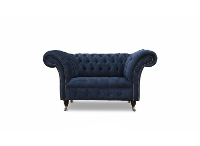 Chesterfield divano 1,5 posti divano design in tessuto imbottito tessile
