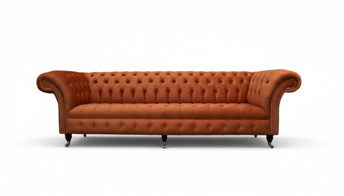 Divano di lusso Chesterfield in stile britannico, design classico, divano a 4 posti.