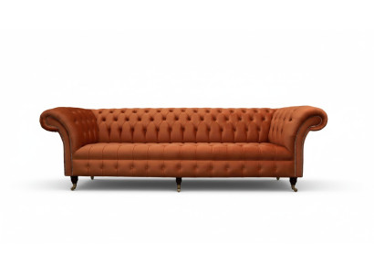 Divano di lusso Chesterfield in stile britannico, design classico, divano a 4 posti.