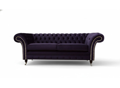 Chesterfield stile classico inglese Divano a tre posti Lilla 230cm