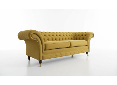 Chesterfield divano a tre posti di lusso 3 posti in stoffa design divano tessile