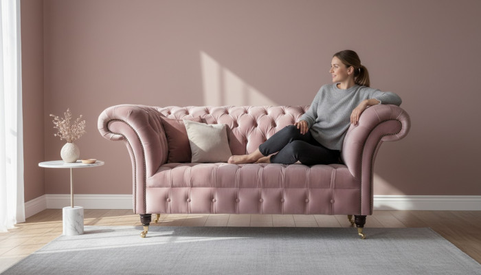 Chesterfield divano a due posti 2 posti, divano imbottito, divano letto design.