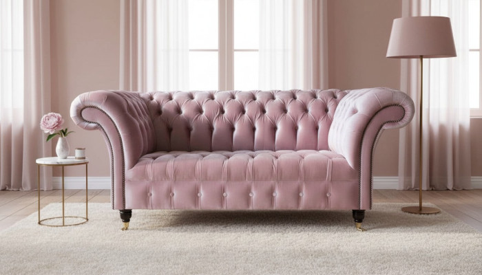 Chesterfield divano a due posti 2 posti, divano imbottito, divano letto design.
