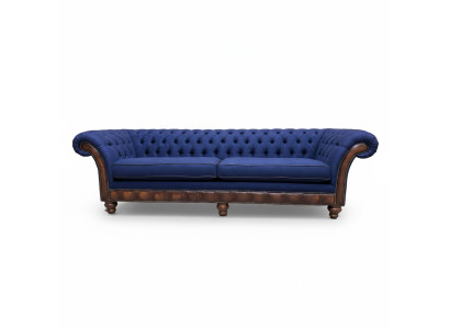 Divano moderno Chesterfield 4 posti Divani di lusso in stoffa Soggiorno Nuovo