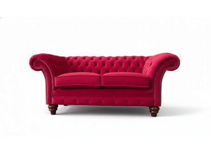 Design del sofà in tessuto moderno 2 posti Chesterfield di lusso.