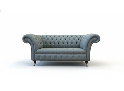 Chesterfield arredamento per ufficio Divano Divano 2 posti Tessuto Grigio