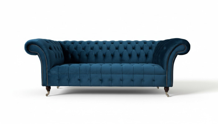 Divano Chesterfield 3 posti in tessuto di lusso design