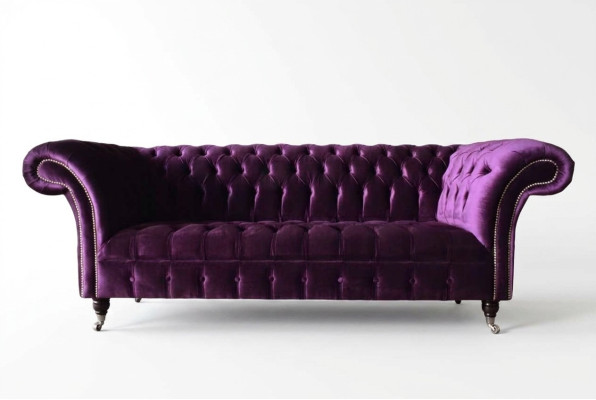 Chesterfield divano a tre posti design in tessuto imbottito Lusso divani nuovi