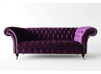 Chesterfield divano a tre posti design in tessuto imbottito Lusso divani nuovi