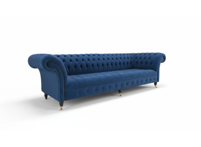 Chesterfield Divano Grande in Velluto Tessuto Divani Imbottiti 4 Posti#endregion personalizing_translation