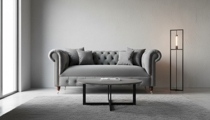 Chesterfield divano in tessuto 3 posti design di mobili di lusso Lounge