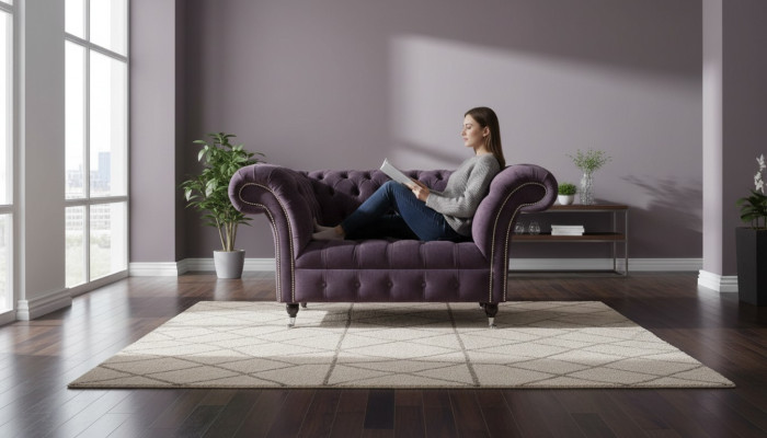 Poltrona Chesterfield in velluto, modello singolo, poltrona di lusso, divani per il soggiorno, nuovi.
