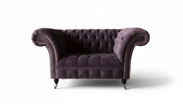 Poltrona Chesterfield in velluto, modello singolo, poltrona di lusso, divani per il soggiorno, nuovi.