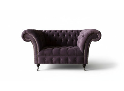 Poltrona Chesterfield in velluto, modello singolo, poltrona di lusso, divani per il soggiorno, nuovi.