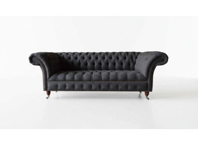 Chesterfield divano a tre posti 3 posti divano imbottito design tessile.