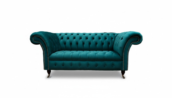 Divano 2 posti Design divani divani imbottiti Tessuto Chesterfield Sitz