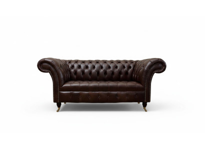 Divano Chesterfield Chesterfield Divani 2 posti in pelle tessuto Lounge Nuovo
