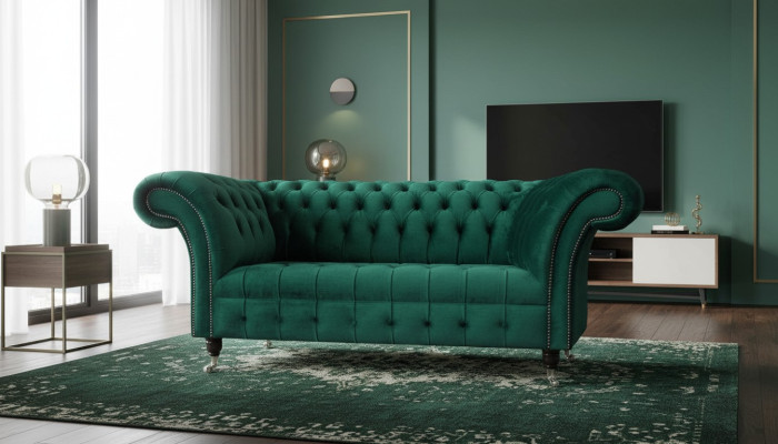 Chesterfield divano due posti 2 posti Design divani imbottiti sedili moderni in stoffa