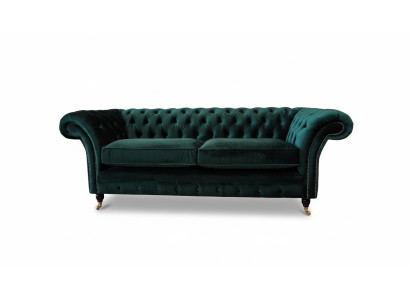 Chesterfield imbottitura 3 posti in tessuto divani divano tre posti in velluto