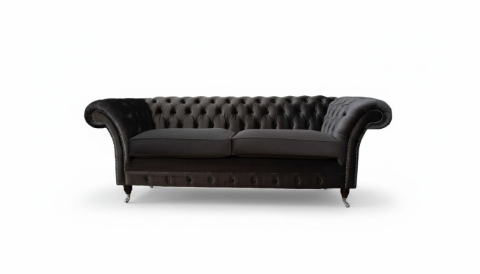 Divano 3 posti Soggiorno Lusso Imbottito Design Mobili Chesterfield Nuovo