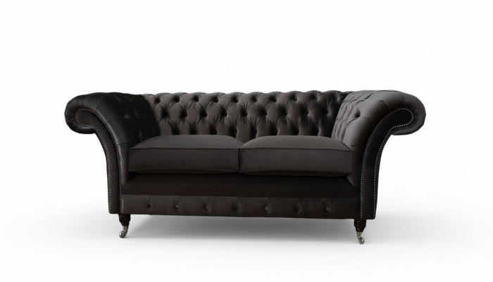 Chesterfield divano in tessuto 2 posti design imbottito divano di lusso divano in tessuto.