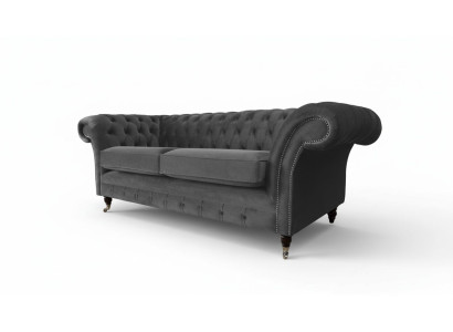 Divano 3 posti in tessuto di lusso Chesterfield design imbottito divano.