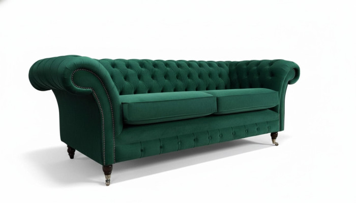Divano Chesterfield divano imbottito a 3 posti divani sedili divani verdi nuovi