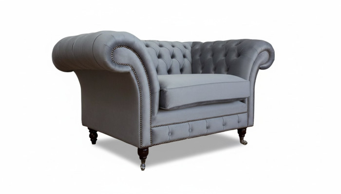 Design divano Chesterfield in tessuto Poltrona 1 posto Divani imbottiti Lounge Nuovi