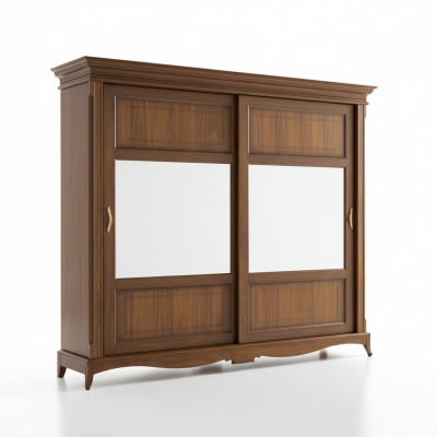 Mobili da camera da letto Armadio con specchio Design in legno massello Italia