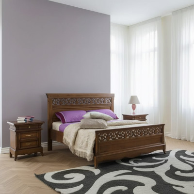 Letto 2x comodini 3 pezzi. Set camera da letto design moderno di lusso. Letti