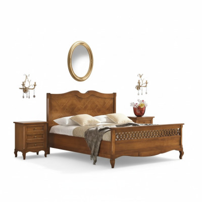 Letto 2x Comodini 3 pezzi. Mobili italiani Camera da letto in legno Nuovo set